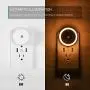 SerieCozy LED Night Light, with Dusk to Dawn Sensor, Diffused Light, Energy Efficient, Plug in Night Light for Bedroom, Bathroom, Kitchen, Hallway, Stairs, Kids Room, Warm White, 2 Pack