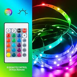 Lonfenner Led Strip Lights 39.36Ft 12m 12V Power Supply Wireless Smart App 5050 RGB Light 360 LEDs with 24-Key IR Remote Controller Sync to Music Flexible Colors Changing for Home, Bedroom, Kitchen