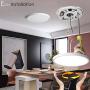 TALOYA LED Surface Mount 12 Inch Ceiling Light with Back Night Light (Gold), 24W Round Modern Flush Mount Light Fixture for Child Teen Baby Boy Living Room Bedroom, Easy Installation