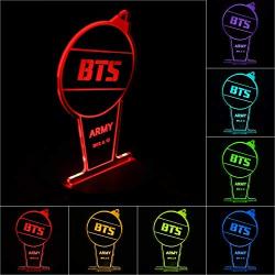 BTS 3D Led Night Light, 16 Colors Changing Lamp with Smart Touch Nightlight & Remote Control Lamp for Children Kids Christmas and Birthday Gifts (Concert Lights)