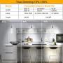 PARTPHONER Pendant Ceiling Light Fixture for Kitchen Island, Integrated LED Hanging Light with Crystal Bubble Glass 26W, 4000K Neutral White Light for Kitchen, Restaurant, Dining Room(4 Light)