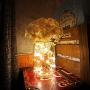 Set of Two Lighted Sconces Country Rustic Mason Jar Wall Sconce HANGING MASON JAR SCONCES WITH LED FAIRY LIGHTS