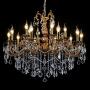 MEEROSEE Crystal Chandeliers Contemporary Chandelier Island Lighting 15 Lights Candle Pendant Ceiling Light Fixture for Dining Room Living Room Kitchen Bedroom Hallway Entry D35.4''