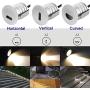 CNBRIGHTER LED Step Lights Outdoor Indoor,1W CREE Chip,12V-24V DC, Waterproof IP67,Aluminum,3000K Warm White,Stair Lighting,Stairway Foot Lamps (A2-Vertical)