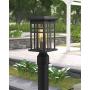 Zeyu Exterior Post Light, Outdoor Pole Lantern Pillar Light Fixture with Clear Glass Shade and Black Finish, 20068-P BK