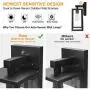 Dusk to Dawn Sensor Outdoor Wall Sconce, Exterior Wall Lantern Fixture with E26 Base Socket, Wall Mount Lights Anti-Rust Waterproof Matte Black Wall Lamp with Clear Glass Shade for Garage, Doorway
