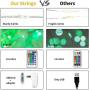 USB Led Fairy Lights Plug in 33 Feet 100 Led Waterproof Various Colors Changing Silver Wire Twinkle Lights with 4 Modes Remote Control String Lights for Wedding Christmas Bedroom 16 Colors
