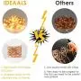 IDEAALS Solar String Lights Outdoor 2 Packs, 240LED Oversize Super Bright Solar Twinkle Lights, IP65 Waterproof 8 Modes Starbright Solar Lights for Tree Yard Garden Christmas Party (Warm White)