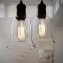 Industrial Vintage Retro Single Light Mini Pendant Light - LITFAD 5.5'' Pendant Lamp Ceiling Light Chandelier with Clear Bell Glass Shade
