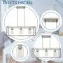 VINLUZ 3 Light Linear Chandeliers Brushed Nickel with Clear Glass Shade Modern Kitchen Island Pendant Dining Room Light Fixture Hanging Farmhouse Ceiling Light for Living Room Bar