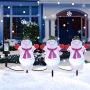 Christmas Decorations Snowman Pathway Light Outdoor, Waterproof Landscape Path Lights Decor 3 in 1 Outdoor Stake Decoration for Patio, Yard, Garden, Lawn Decoration