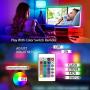 Led Strip Lights with Remote Bedroom - 16.4ft 5m Waterproof Led Light Strips, RGB Led Strip, Color Changing LED Strip Lights for Bedroom,Bed,Home,Room,Kitchen,TV Backlight,DIY Decoration 12V Power Sup