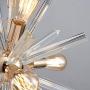 Saint Mossi 9-Light Vintage Pendant E26 Base Modern Gold Sputnik Hanging Light Crystal Industrial Hanging Pendant Light Fixture for Kitchen Dining Room Bedroom