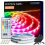 PANGTON VILLA Led Strip Lights 65.6 ft for Bedroom, Room RGB Color kit with Remote and Power Supply