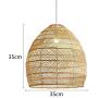 Retro Old-Fashioned Idyllic Rattan Chandelier Hand-Woven Rattan Ceiling Chandelier Hanging Installation Kitchen Dining Living Room Ceiling Lamp Lighting Fixture Home Decoration Apricot