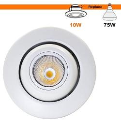 Sun & Star 4 Inch Dimmable Gimbal LED Recessed Lighting Fixture, Directional Retrofit Downlight, 3000K Warm White, CRI90+, 10W(75W Equiv.) Energy Star & UL-Listed, Pack of 4