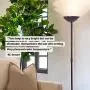 Brightech SkyLite LED Torchiere Floor Lamp – Bright, High Lumen Uplight for Reading in Living Rooms & Offices - 3 Way Dimmable to 30 Percent Brightness - Tall Standing Pole Light - Black