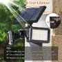 Solar Lights Outdoor, Motion Sensor Solar Flood Lights, Dusk to Dawn Landscape Lights, Wireless Security Lights 2-in-1 for Driveway Porch Path Solar Powered, EMANER (6500K Solar Floodlights, 1-Pack)