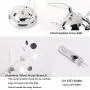 GDNS 12 Pcs Lights Chandeliers Firework LED Light Stainless Steel Crystal Pendant Lighting Ceiling Light Fixtures Chandeliers Lighting,Dia 23.5 inch