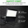 LEDMO 240W LED Stadium Light with Photocell, Dusk to Dwan Outdoor LED Flood Light 5000K Super Bright Daylight White