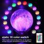 SEGOAL Moon Lamp Moon Light Kids Night Light Galaxy Lamp 16 Colors LED 5.9 Inch 3D Star Lamp with Wood Stand, Touch & Remote Control & USB Rechargeable Baby Light