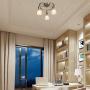 Tangkula 3-Light Ceiling Light, Flush Mount Ceiling Lamp, Adjustable Spotlight Spiral Ceiling Fixture for Kitchen, Hallway, Living Room & Bedroom (Nickel)