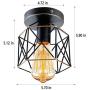 Folong Semi Flush Mount Ceiling Light | Farmhouse Ceiling Light Fixture for Home | Hallway Light Fixtures Ceiling (1 Pack)