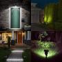 DBF Solar Lights Outdoor, Upgraded 18 LED Waterproof Solar Spotlights Solar Landscape Lights Adjustable Auto On/Off Wall Security Lighting for Garden Yard Pathway Driveway Pool, Pack of 2 (Cool White)