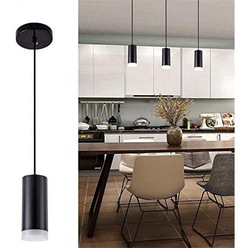 Hobaca 12W Modern LED Cylindrical Acrylic Pendant Lighting Ceiling Spot Lights Downlight Hanging Lamp for Kitchen Island Bar Living Dining Room Light Fixtures - Cold White