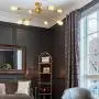 PUMING Sputnik Chandeliers 8 Lights Modern Pendant Lighting for Living Room Bedroom Kitchen Bathroom Foyer Entryway, Gold