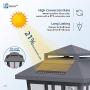 BLUU Aluminum Solar Pathway Lights Solar Lights Outdoor 4 Pack with 3 Kinds Alternative Light Source - High Lumen Automatic Led for Garden, Landscape, Patio, Lawn, Yard, Driveway, Walkway