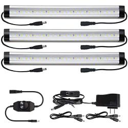 Under Cabinet LED Lighting Kit Plug in - Albrillo Dimmable Counter Light Strips, 900 Lumen Bright Kitchen Closet Shelf Lights, Daylight White 5000K