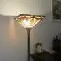 LB Lighting Tiffany Style Stained Glass 1-Light Floor Torchiere Standing Floor Lamp W14.1'' X H 69''