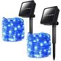 2 Pack Solar String Light Outdoor , 78 Feet 240 LED Outdoor Waterproof Copper Wire 8 Modes Fairy Lights for Garden, Patio,Yard, Christmas, Home, Wedding, Party Decoration (Blue) 2 Pack Solar String Light Outdoor , 78 Feet 240 LED Outdoor Waterproof Copper Wire 8 Modes Fairy Lights for Garden, Patio,Yard, Christmas, Home, Wedding, Party Decoration (Blue)