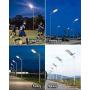 Commercial Solar Street Light, 20000LM Solar Area Light 6000K Dusk to Dawn with Motion Sensor and Remote Control, ST200-033