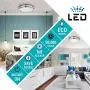 LUXTER 12 Inch LED Flush Mount Ceiling Light, Dimmable Round Light Fixture, Brushed Nickel Finish, Plastic Shade,20 Watts (120W Eq.), 1400 Lm, 4000K (Bright Light), ETL and Energy Star Listed