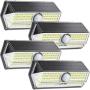 Solar Lights Outdoor, LITOM 100 LED Solar Motion Sensor Lights Outdoor with 4 Optional Modes, Wide-Angle Design,IP67 Waterproof, Easy-to-Install Solar Security Lights