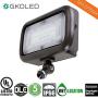 GKOLED 45W Outdoor Security LED Flood Lights, Waterproof, 150W PSMH Equivalent, 5400 Lumens, 5000K Daylight White, 70CRI, UL-Listed & DLC-Qualified, 1/2'' Adjustable Knuckle Mount, 5 Years Warranty