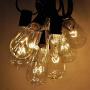 SUNSGNE 20Ft Outdoor Patio String Lights with 20 Clear Edison ST40 Bulbs (Plus 2 Extra Bulb), UL Listed C9 Light String for Backyard, Deckyard, Party, Pergola, Bistro, Porch, Pool Umbrella. Brown Wire