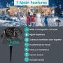 Christmas Snowflake Projector Lights Outdoor, ECOWHO Upgrade Binocular Rotating Snowfall LED Light Projector with Remote Control, Waterproof Landscape Lights for Xmas Halloween Holiday Party