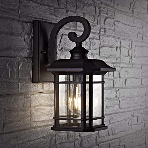 Safavieh PLT4010A Lighting Lolia Black Wall (LED Bulb Included) Outdoor Lantern