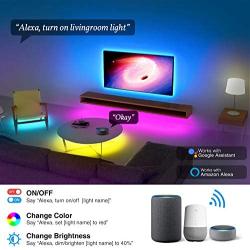 Led Strip Lights, Smart WiFi Led Lights 32.8ft Works with Alexa and Google Home, App Control, 16 Million Colors, Music Sync, RGB Color Changing Led Strips for Bedroom, Home, Tv, Kitchen, Party, Bar