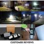 Solar Lights, PERFECTDAY Solar Motion Sensor Light Super Bright Outdoor 128 LED Security Lighting White, 2PK