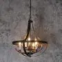 Unitop Farmhouse Chandelier-6 Light Iron Antler Chandelier-Pendant Lighting for Kitchen Island Bedroom Dining Room Cafe Bar Living Room 3008C-6