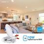TORCHSTAR 4 Inch 10W Dimmable Slim LED Downlight with J-Box, 80W Eqv. Recessed Ceiling Light, 650lm, ETL & Energy Star Low Profile Light, 3000K Warm White, Pack of 6