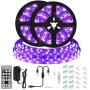 UV Black Light Strip Kit, 33ft LED 12V Flexible Blacklight Nightlights Fixtures with Remote, CIYOYO 2021 10m Ribbon 600 Units Beads for Indoor Bedroom Dance Glow Dark Party Posters Birthday Wedding