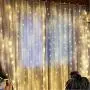 （2020 New) Window Curtain String Lights, 300 LED USB Powered String Lights, 4 Music Control Modes 8 Lighting Modes Waterproof Decorative Lights for Wedding, Homes, Party, Bedroom Chrismas (Warm White）