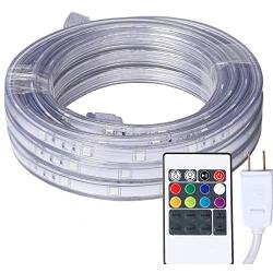 Areful 16.4ft LED Rope Lights, Color Changing Strip Lights with Remote, Flat Flexible Connectable and Dimmable, Waterproof for Indoor Outdoor Use, 8 Colors and 6 Modes