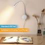 Bedside Reading Wall Light with USB Charging Port, LED Wall Mounted Lamp, Flexible Wall Sconce, Brushed Nickel Finished (3W Warm White)