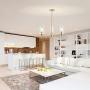 VINLUZ 3 Lights Modern Chandeliers Metal Light Fixtures Ceiling Brushed Brass Industrial Pendant Lighting for Dinging Room Living Room Kitchen Bedroom Hallway